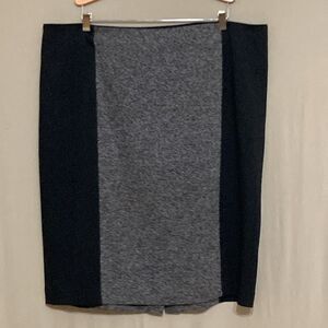 Black and gray tweed colorblock pencil skirt Size 16W